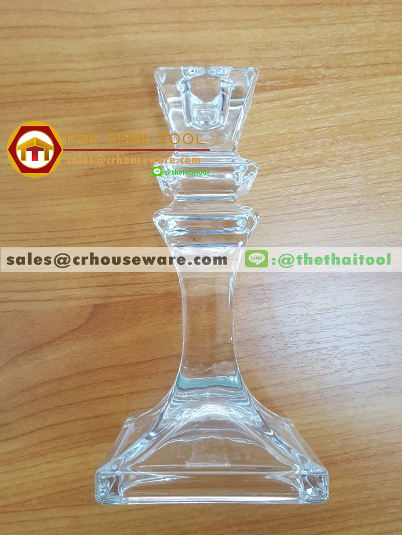 เชิงเทียนแก้ว รหัส : 005-J992 Glass candlestick Code : 005-J992