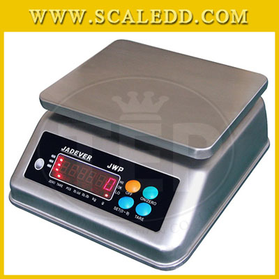 เครื่องชั่งกันน้ำ พิกัด 6000g x 1g ยี่ห้อ JADEVER รุ่น JWP เครื่องชั่งดิจิตอลกันน้ำ6000g ตาชั่งดิจิตอลกันน้ำ6kg ตาชั่งกันน้ำ Waterproof Digital Scale(เครื่องชั่งมีใบผ่านตรวจรับรองจากสำนักชั่งตวงวัด)
