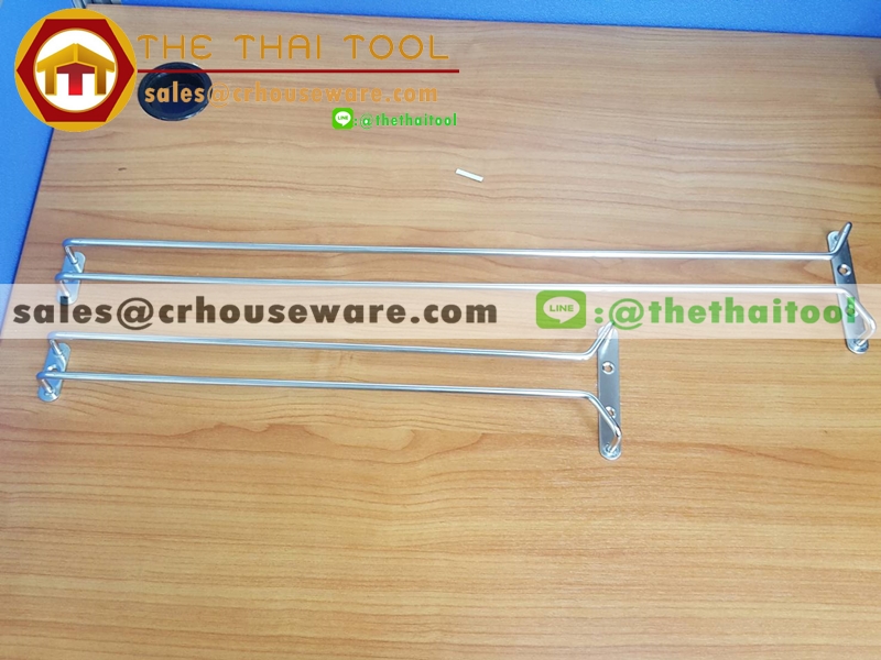 ราวเดี่ยวแขวนแก้ว 16 นิ้ว 013-JPGHR-16 Glass hanger ,glass ကိုကြိုးကွင်း,玻璃衣架,Kính treo,កញ្ចក់ hanger