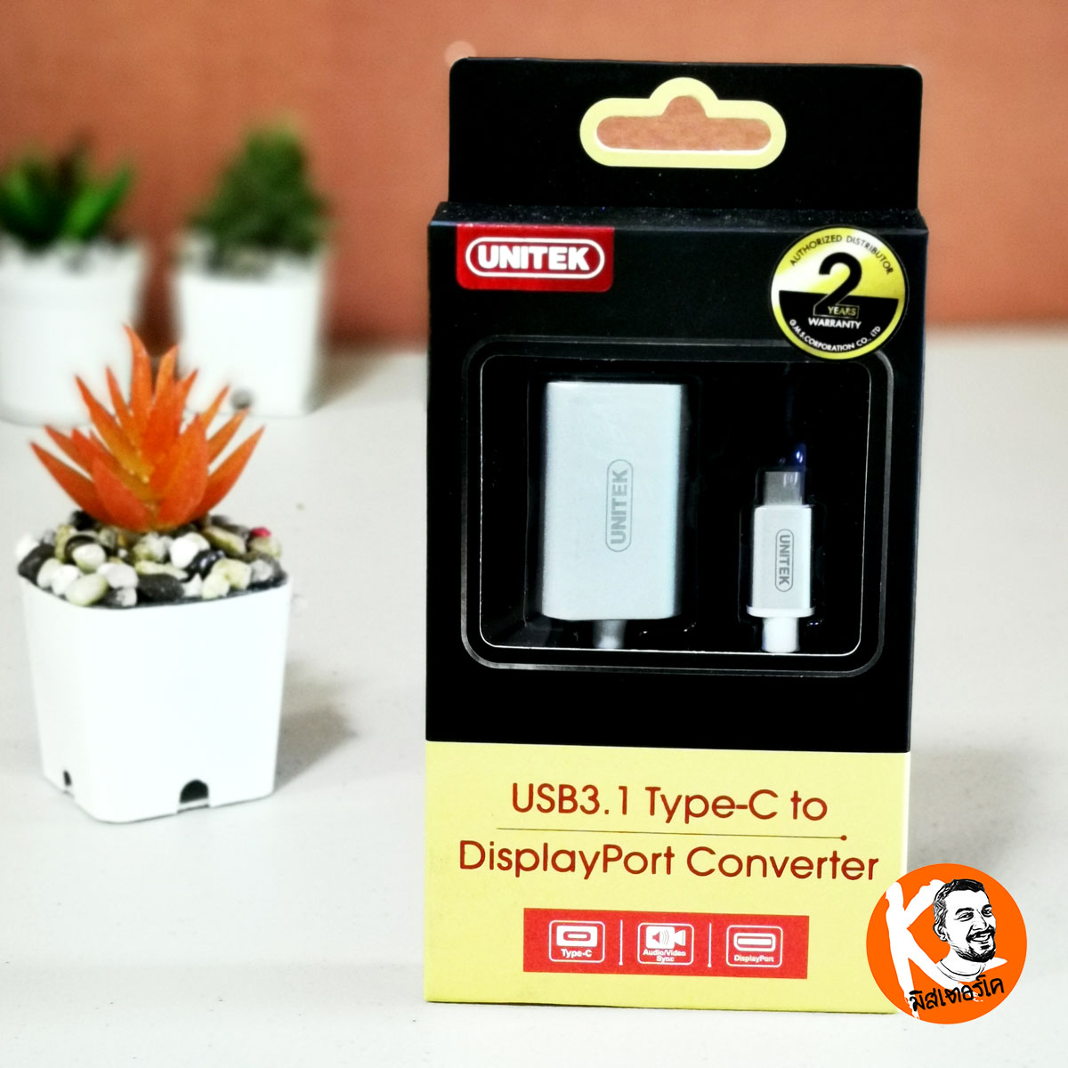 USB-C to DisplayPort 1.2 Adapter 4K 60Hz by Unitek