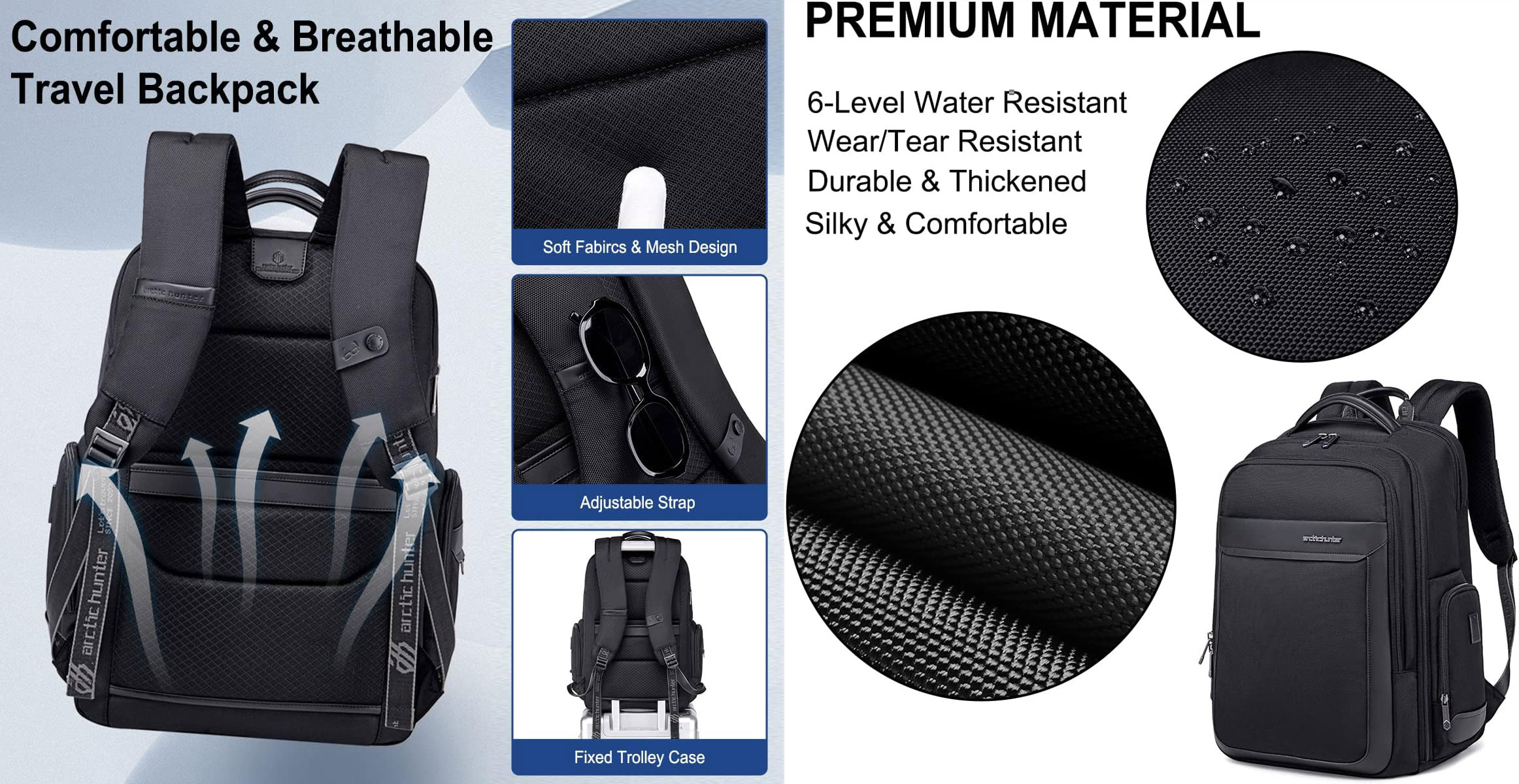 กระเป๋าเป้ Notebook สะพายหลัง รุ่น B00544 รองรับถึง 17" by Arctic Hunter