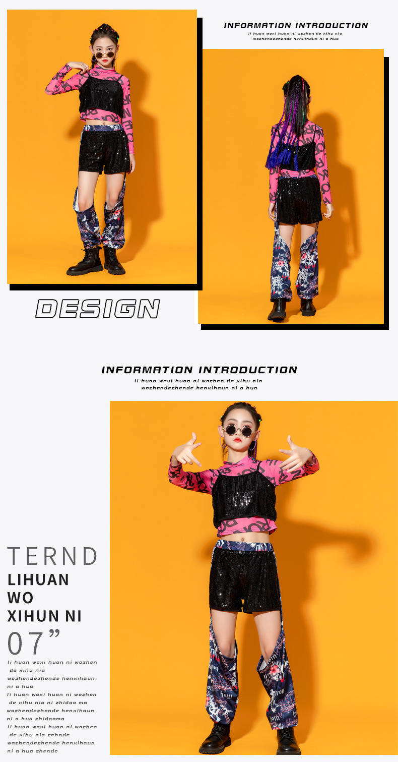 ชุดเต้น ชุดฮิปฮอป เสื้อแขนยาว + กางเกงขายาว สไตล์แบลคพิ้ง