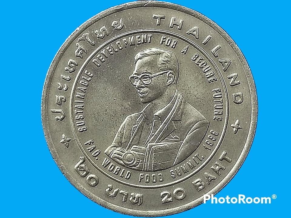 เฉลิมพระเกียรติ 20 Baht (F.A.O. Agricola Medal to HM King Bhumibol Adulyadej