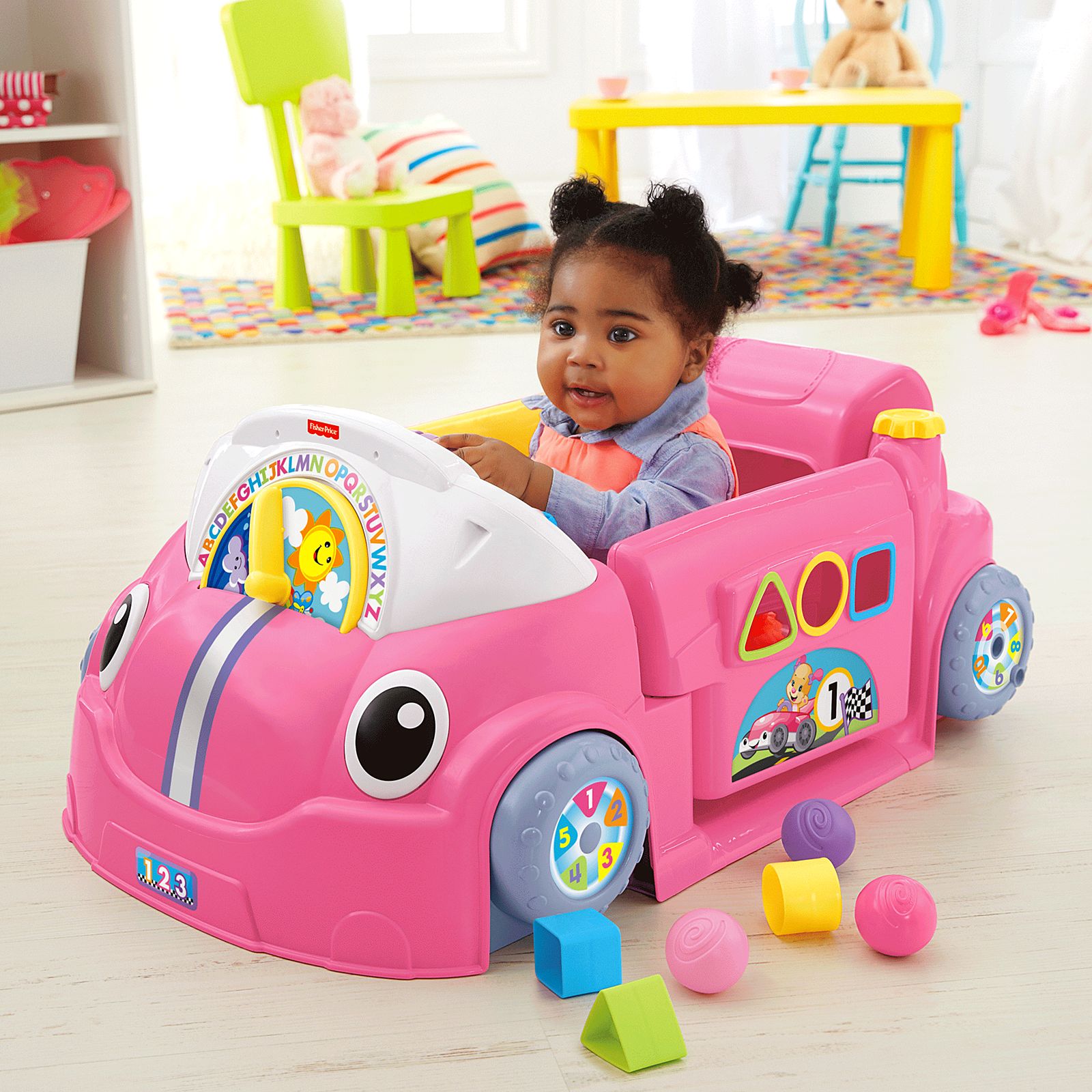 มาแล้ว!!! รถ Fisher-Price® Laugh & Learn™ Crawl Around™ Car Pink (พร้อมส่ง)