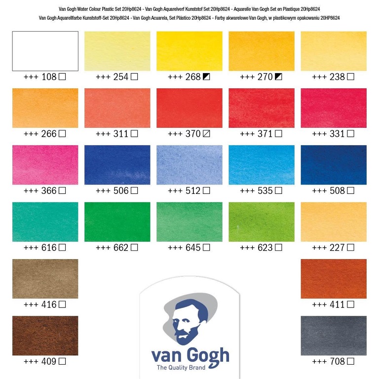 ชุดสีน้ำ Vangogh 24สี