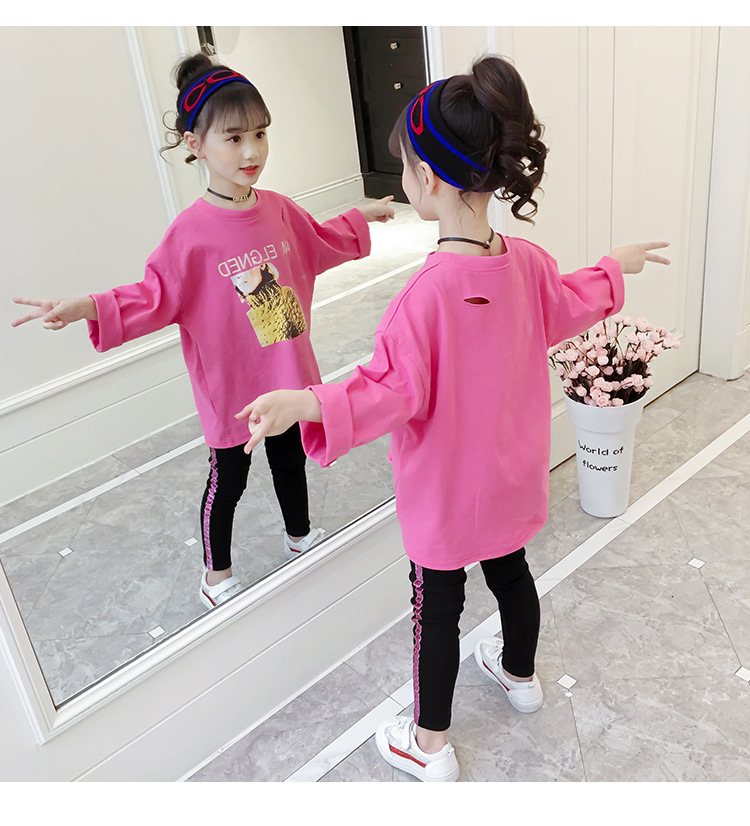 กางเกงเด็ก เลกกิ้งสีดำ แต่งแถบกลิตเตอร์