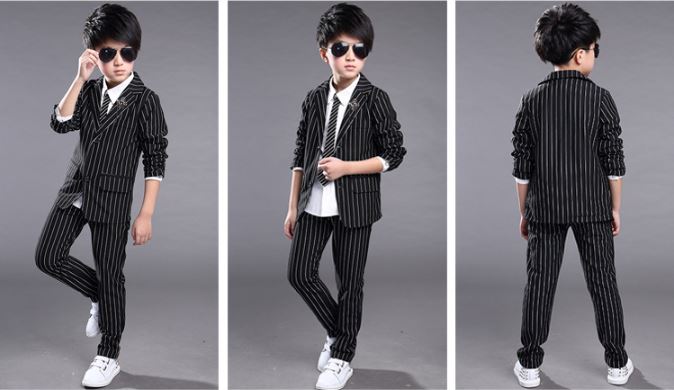 ชุดเซ็ตสูท เสื้อนอก+กางเกงขายาว ลายสก็อต สีแดง สีขาว