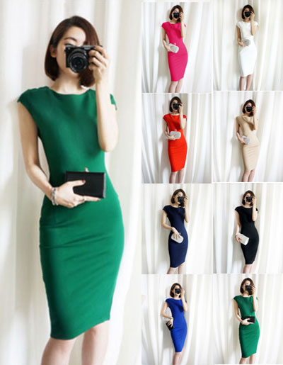 สินค้าพรีออเดอร์ ชุดเดรสแฟชั่นสไตล์เรียบหรู 8 สี 5ไซส รหัส PO-Dress-005