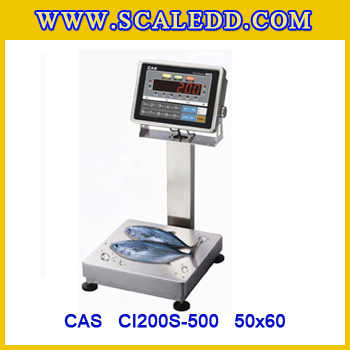 เครื่องชั่งน้ำหนักดิจิตอล300กิโลกรัม เครื่องชั่งกันน้ำ300kg เครื่องชั่งกันน้ำ ตาชั่งกันน้ำ300kg พิกัดน้ำหนัก 300kg ความละเอียด 20g ขนาดแท่น 50*60cm. ยี่ห้อ CAS รุ่น CI200S (เครื่องชั่งผ่านตรวจรับรองจากสำนักชั่งตวงวัดกรณีใช้ชั่งซื้อขาย)