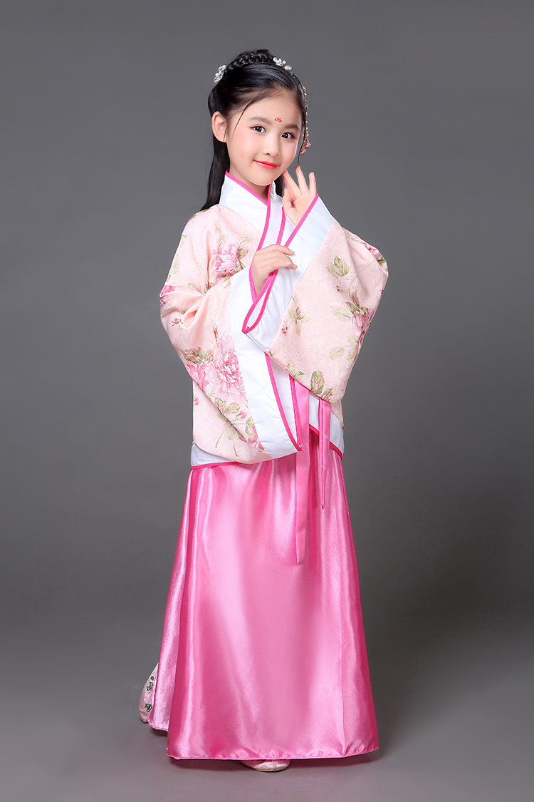 ชุดจีน กี่เพ้า ชุดจีนโบราณ สีชมพู แดง