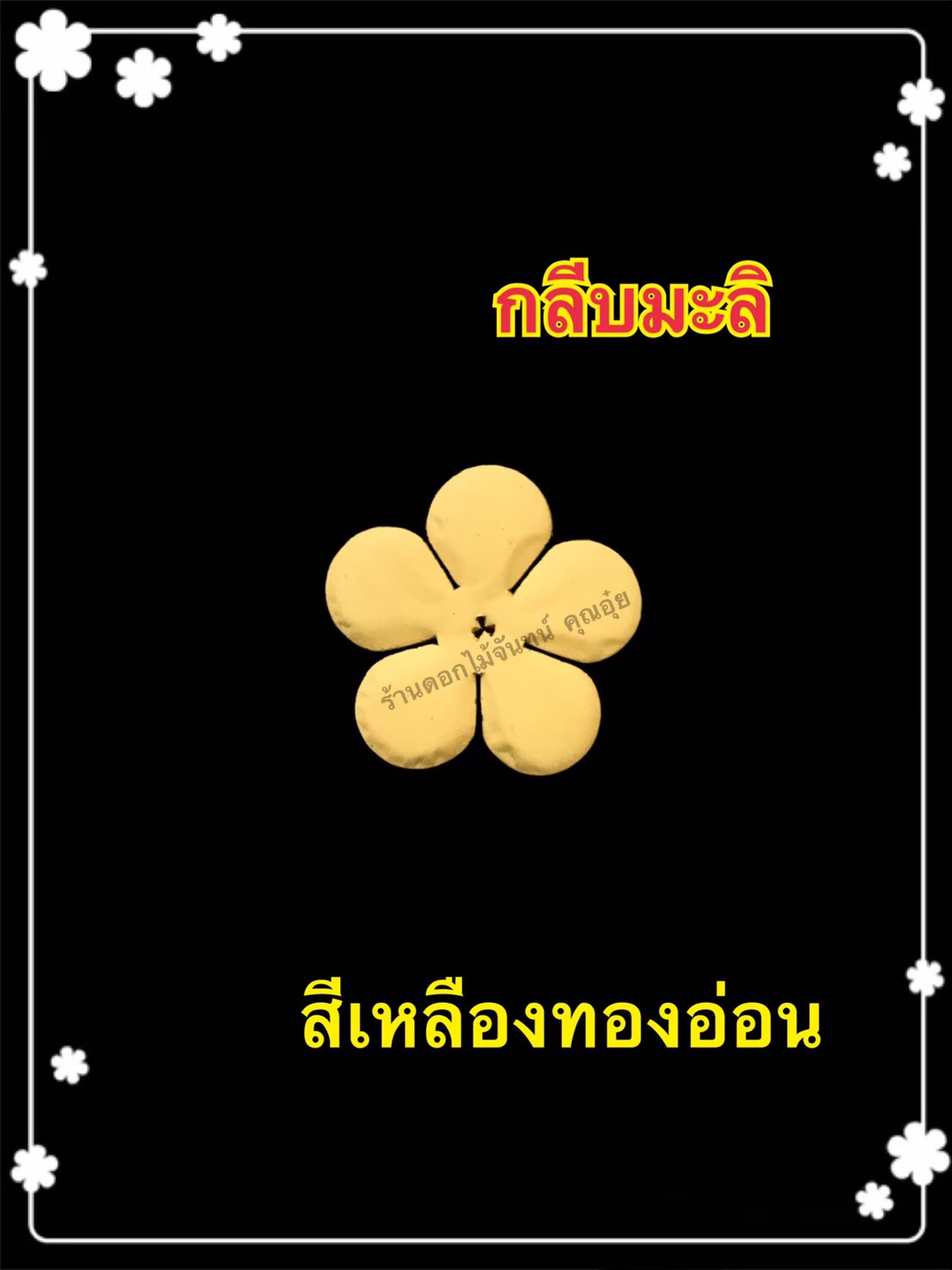 กลีบมะลิ สีเหลืองทองอ่อน