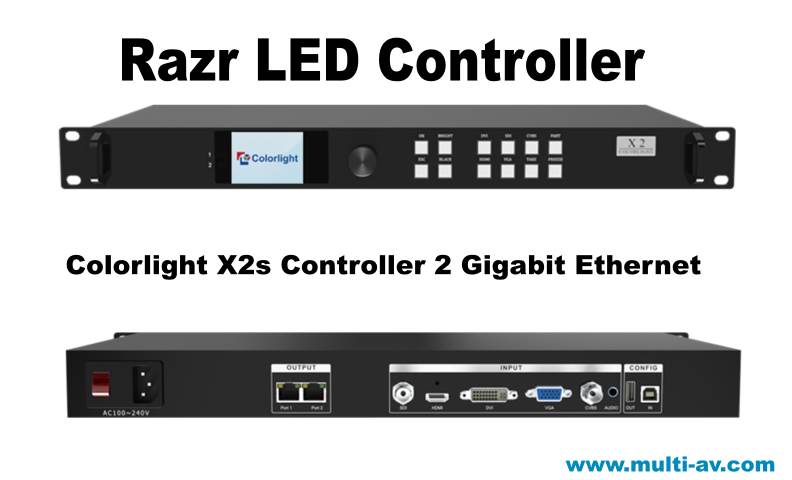 Razr LED Controller Colorlight X2s Controller 2 Gigabit Ethernet