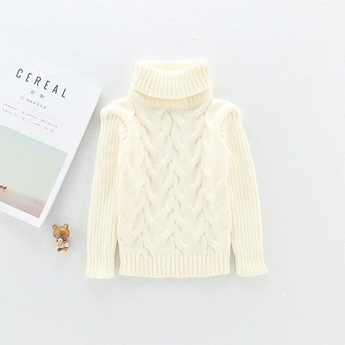 กันหนาว: เสื้อกันหนาวคอเต่า สีขาว