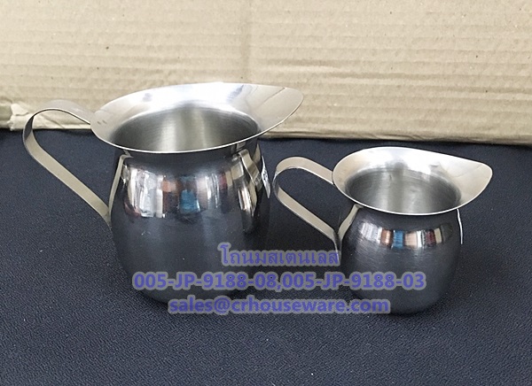 โถนมสเตนเลส,ครีมเมอร์สเตนเลส Bell creamers stainless steel. Code : 005-JP-9188-03