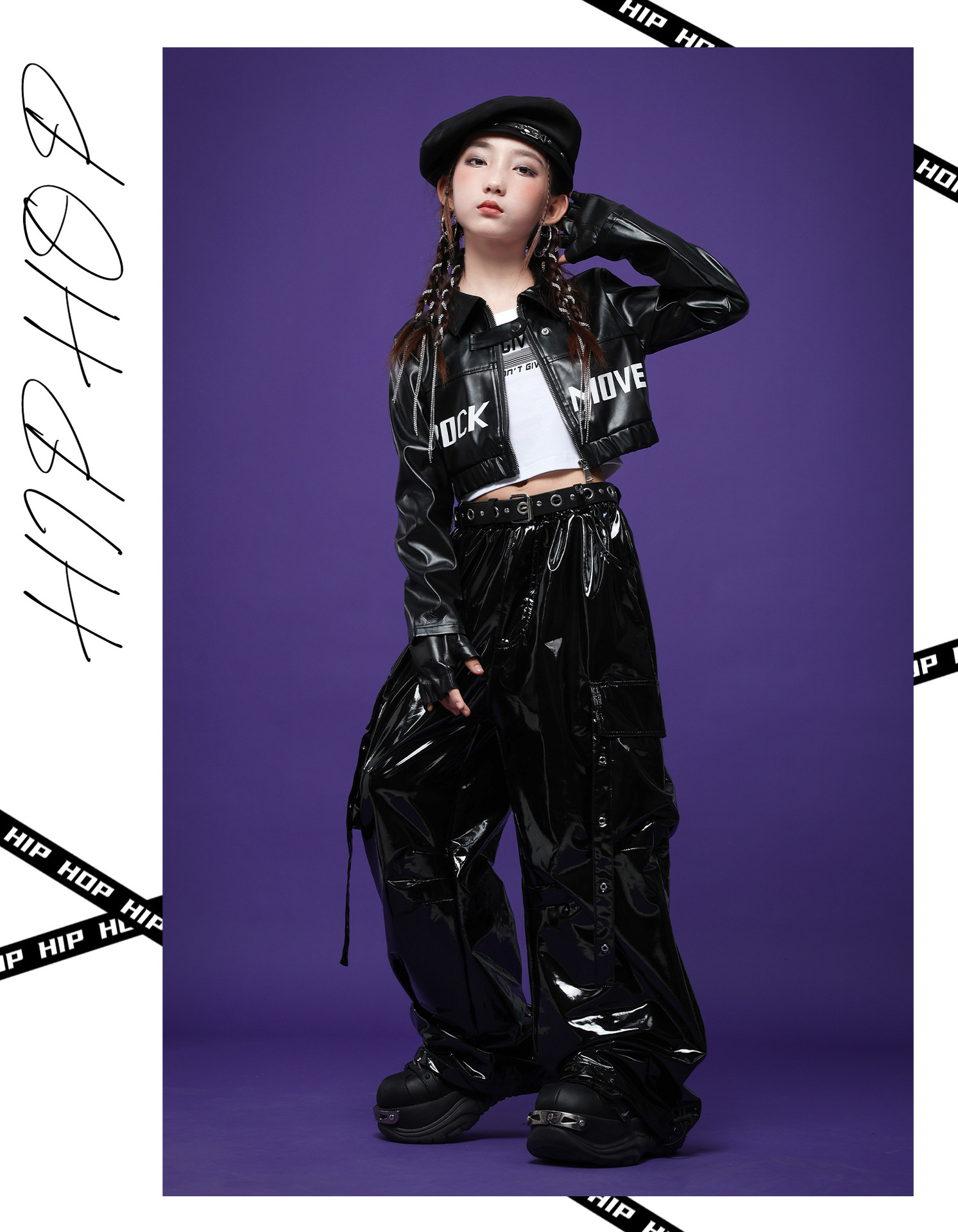 ชุดเต้น**Set เสื้อแจ็คเก็ตแขนยาว สีเงิน+กางเกงขายาวสีเงิน ใส่ได้ทั้งชายและหญิง