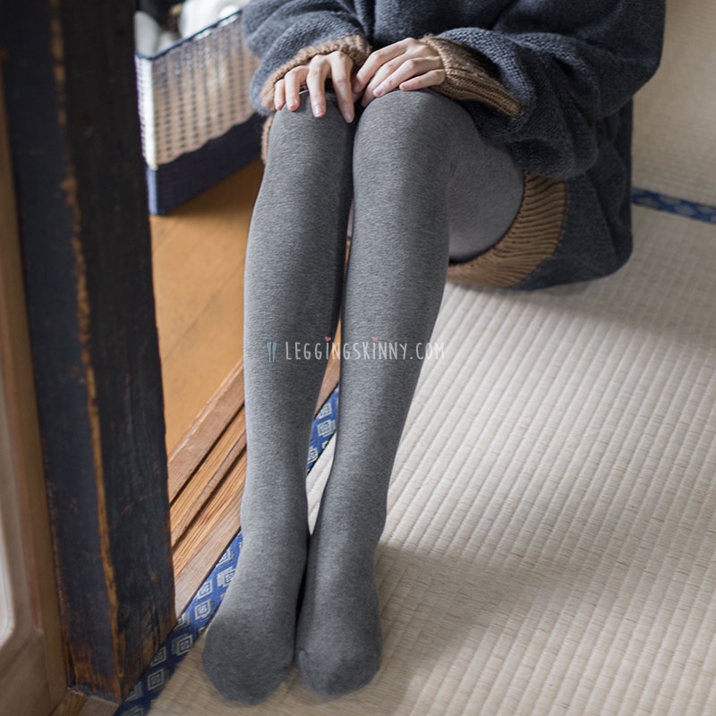 800D เลกกิ้งถุงน่องผ้าฝ้ายบุขนแกะกันหนาว มี 4 สี