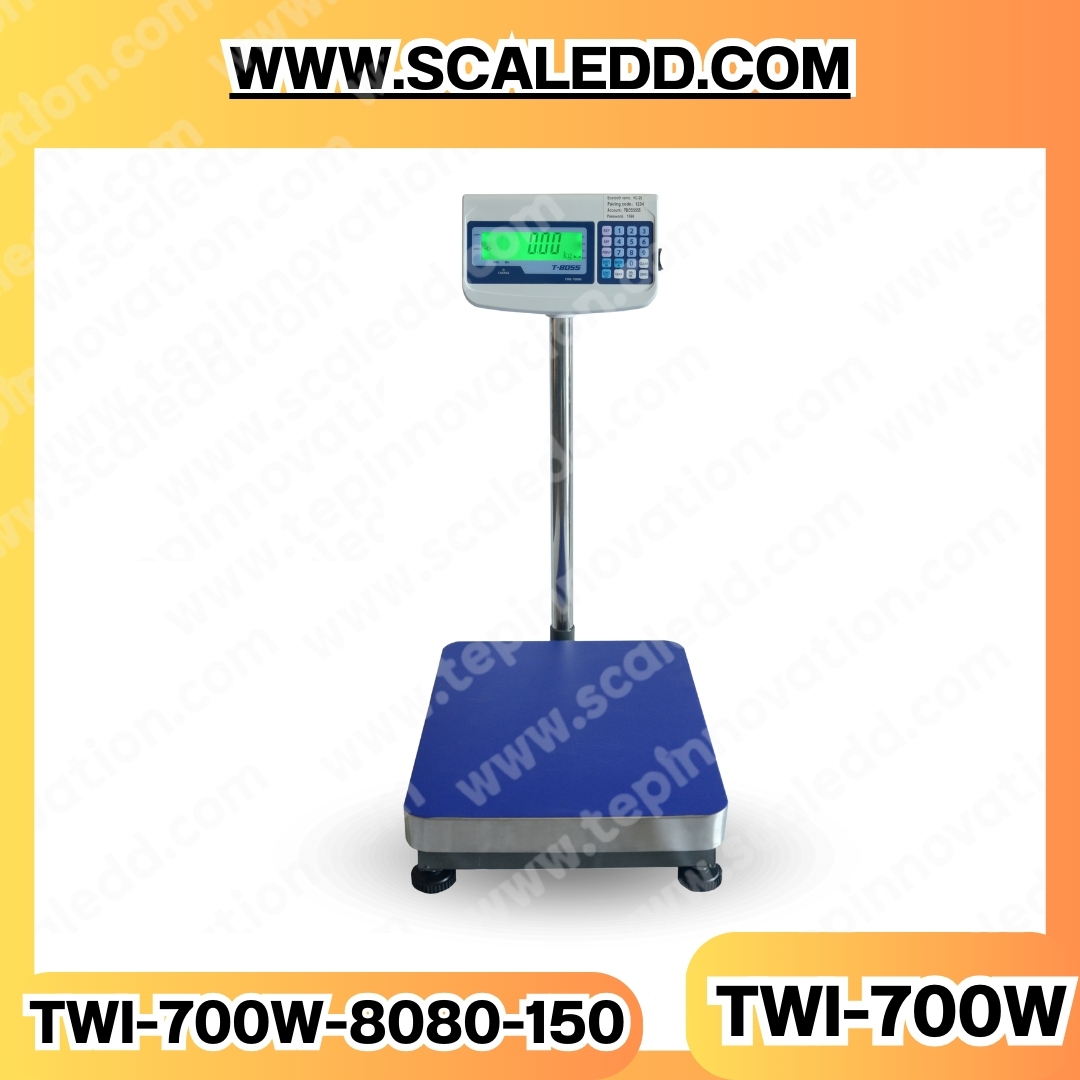 เครื่องชั่งน้ำหนัก150กิโลกรัม เครื่องชั่งน้ำหนัก150kg เครื่องชั่งดิจิตอล150kg เครื่องชั่งตั้งพื้น ตาชั่ง150kg ความละเอียด 10g ขนาดแท่นชั่ง80*80cm ยี่ห้อ TBOSS รุ่น TWI-700W (เครื่องชั่งผ่านตรวจรับรองจากสำนักชั่งตวงวัด)