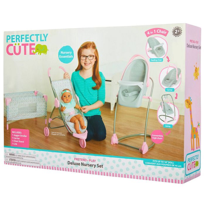 ชุดเลี้ยงเด็กจำลอง Perfectly Cute Deluxe Nursery 4pc Set