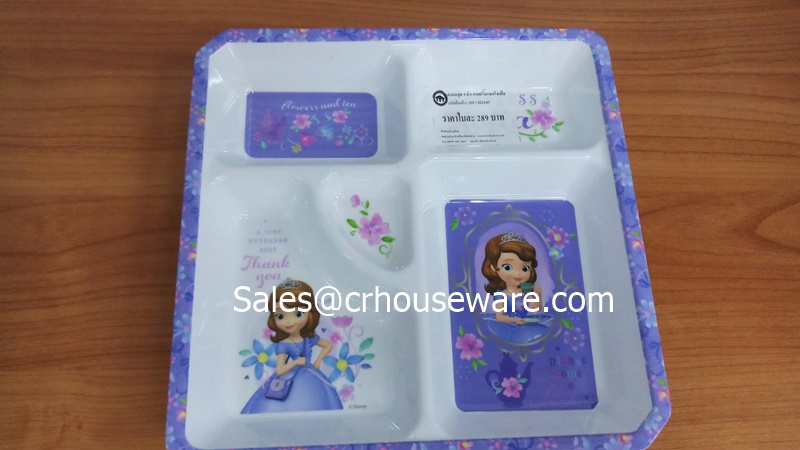 ถาดหลุม 9 นิ้ว ลายsofia