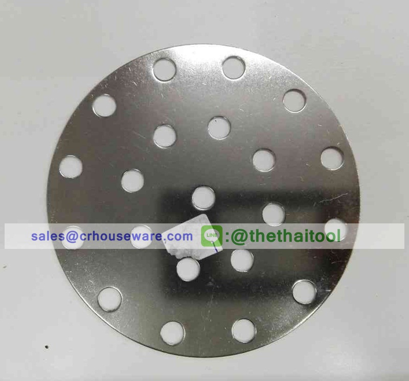 แผ่นสเตนเลสรองเข่งติ่มซำ ขนาด 4.5 นิ้ว 005-SL-0045