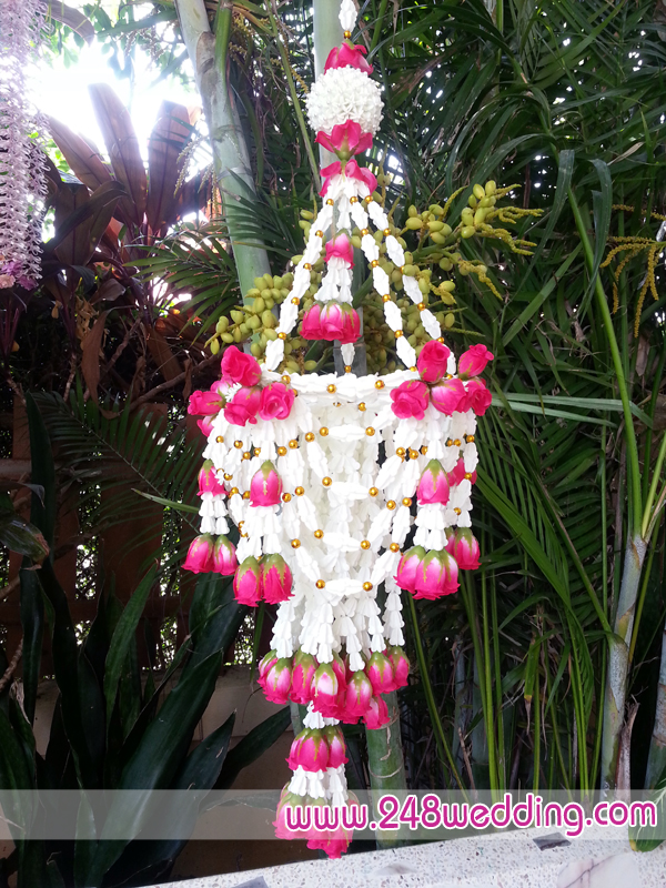 โคมแขวนดอกรักระย้า (ทรงพุ่มยาว)