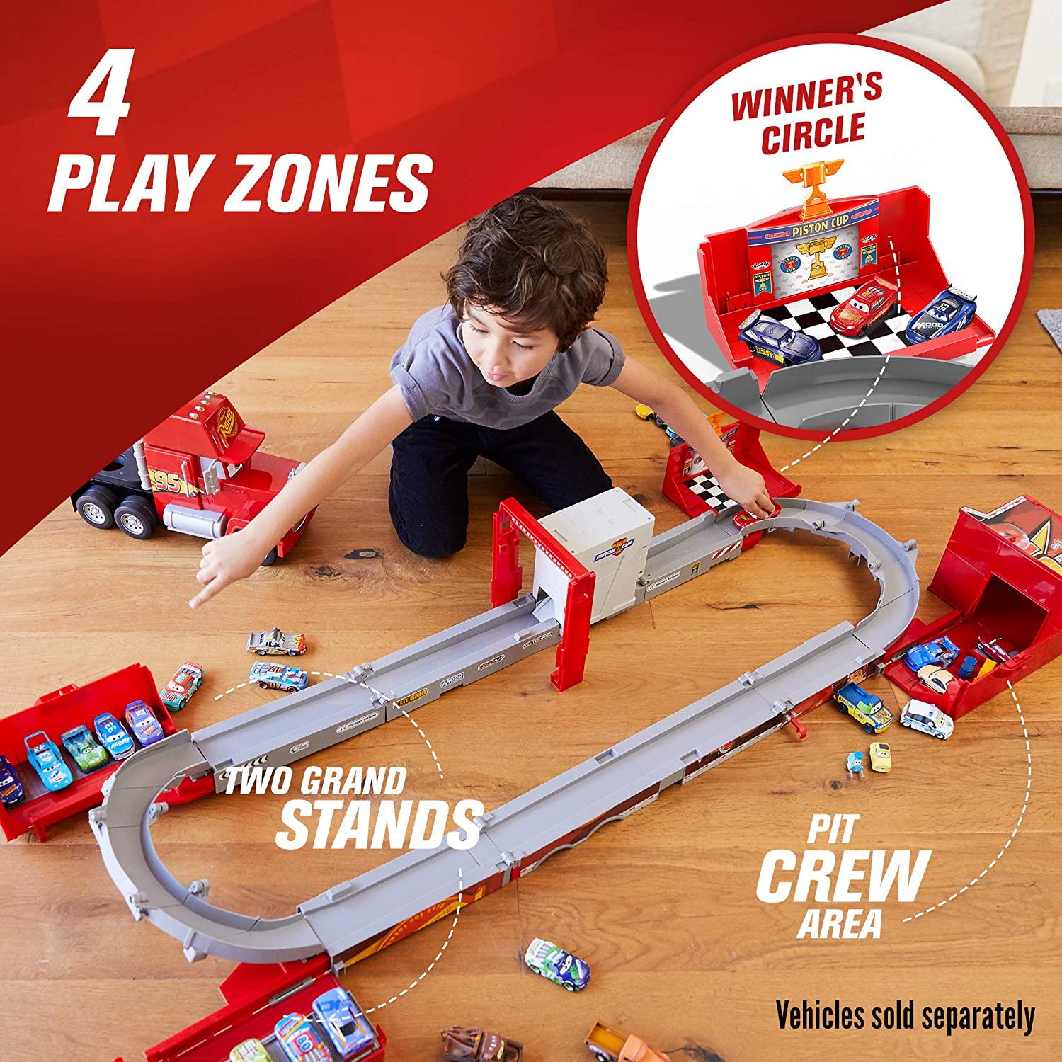 รถขนาดใหญ่ 2 in 1 Disney Pixar Cars Super Track Mack Playset