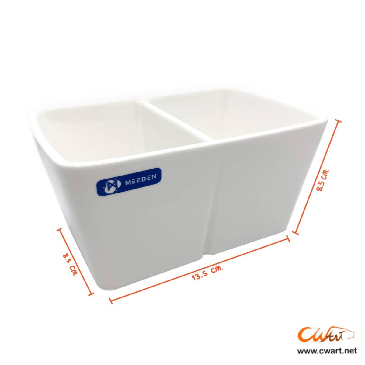 ที่ล้างพู่กันเซรามิกเกรดพอร์ซเลน Meeden 2 ช่อง