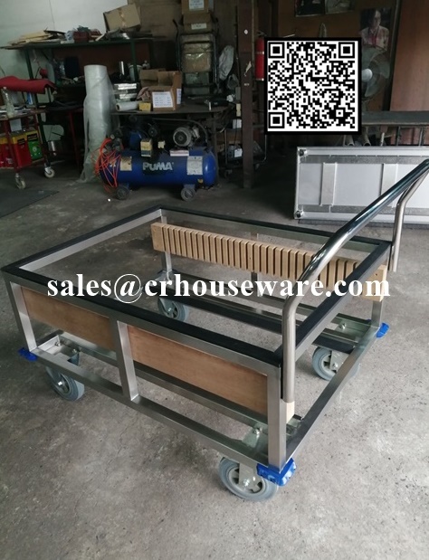 รถเข็นหน้าหมุนกระจกโรงแรม รหัส 002-UC-007