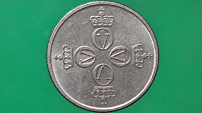 เหรียญ เงินตรา ประเทศ นอรเวย์ Ore 1976
