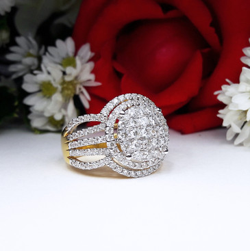 สั่งผลิตเพชรเบลเยี่ยมคัท แหวนแต่งงาน แหวนหมั้น ใส่เที่ยว ออกงาน แหวนทองคำ 18K เพชรแท้ 1.74 กะรัต 8.34 กรัม น้ำ 99 ราคาถูกมาก มีใบรับประกันค่ะ