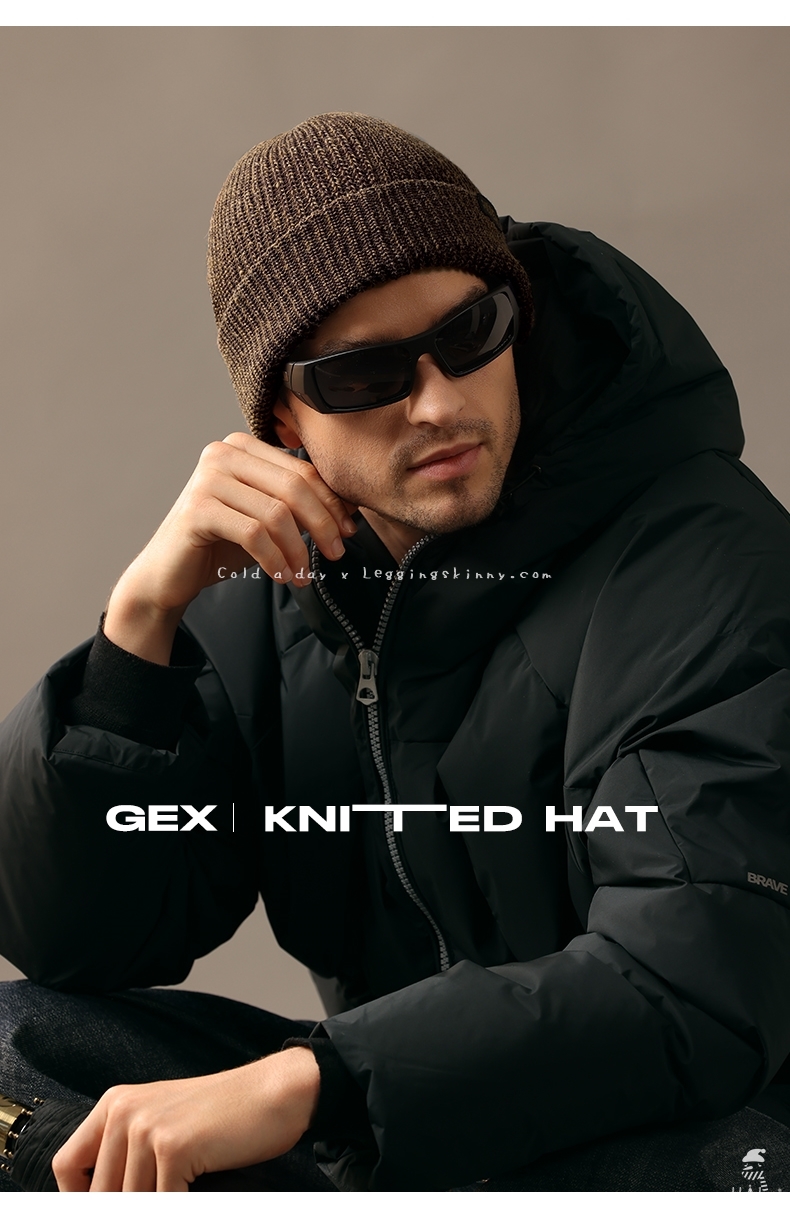 หมวกไหมพรมชาย ทรงบินนี่ Beanie hat