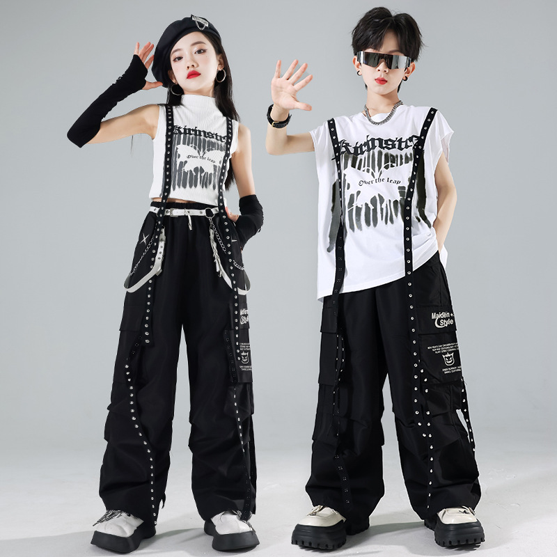 พร้อมส่ง***ชุดเต้น ชุดฮิปฮอป เสื้อแขนยาว +ตัวใน+กางเกง