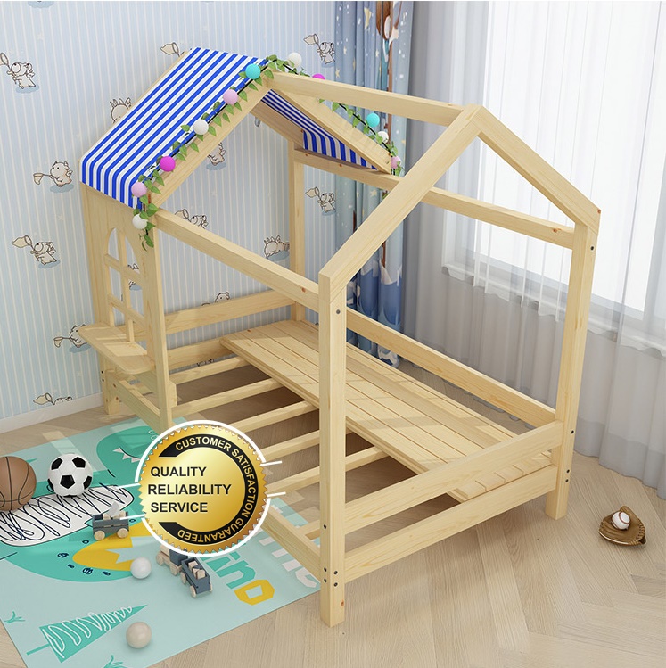 เตียงนอนไม้ โครงบ้าน Littel house