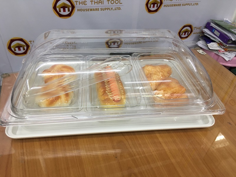 ชุดครอบสลัดใส พร้อมอ่างอาหาร Food display set-T 005-FD-SET-A