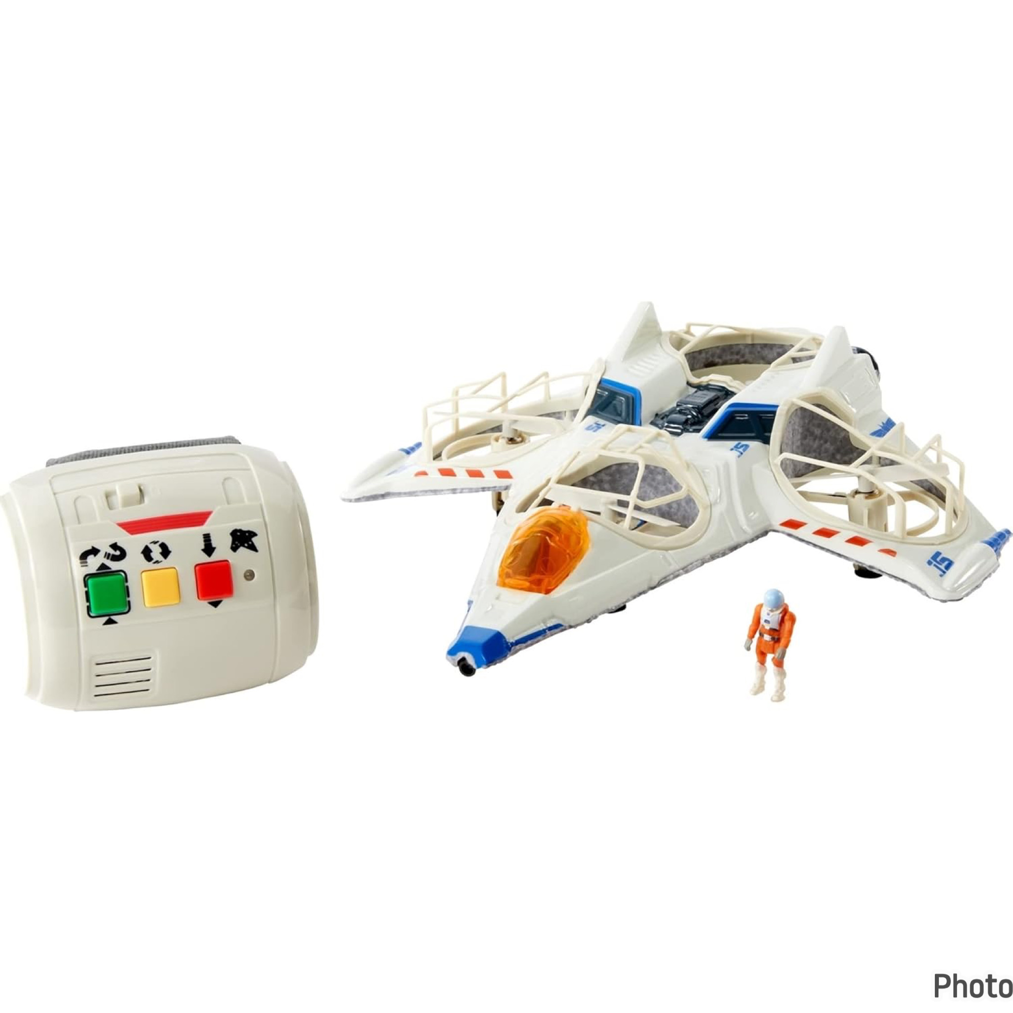 Hot Wheels RC Mattel Disney and Pixar Lightyear Spaceship with Buzz Lightyear Action Figure, Remote Control Drone