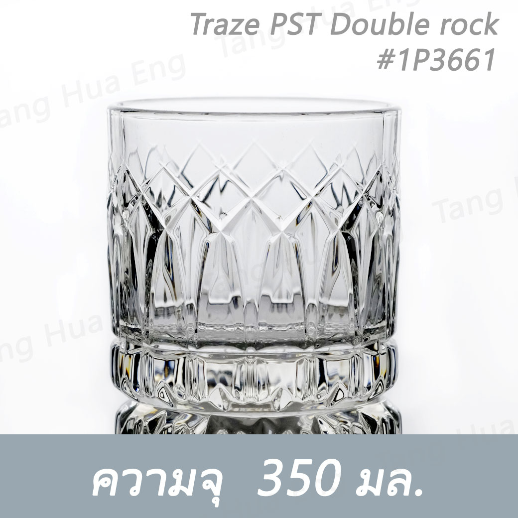 ( 6 ใบ ) แก้วดับเบิ้ลร็อค 350 มล. Traze PST Double rock #1P3661