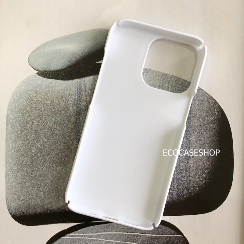 iPhone13 Pro Max เคสแข็งด้านคลุมรอบ สีขาว (เหมาะสำหรับงานสกรีนความร้อน sublimation)