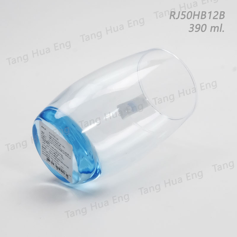 ( 6 ใบ ) แก้วไฮบอล สีฟ้า Ripple Hi-Ball 390 ml Blue # RJ50HB12B