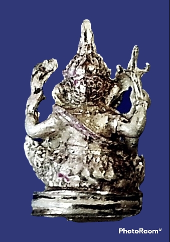 รูปหล่อลอยองค์ พระพิฆเนศ เทพเจ้าแห่งความสำเร็จ ออกโบสถ์พราหม์ ปี 2539 กะหลั่ย3k พิมพ์จิ๋ว