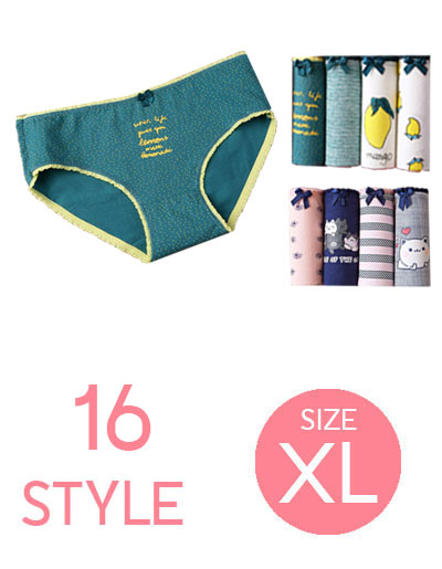 กางเกงชั้นในผู้หญิงใส่สบายมี 16ลาย รหัสA008-XL