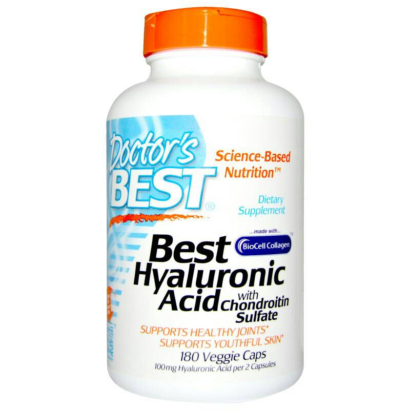 (Pre-order) **Best Seller**Doctor's Best,Best Hyaluronic Acid,With Chondroitin Sulfate,180 Capsules(แบบแคปซูล)ช่วยกักเก็บความชุ่มชื่นให้กับผิว ให้ผิวเนียนนุ่มชุ่มชื่นและบำรุงข้อต่อต่างๆในร่างกาย