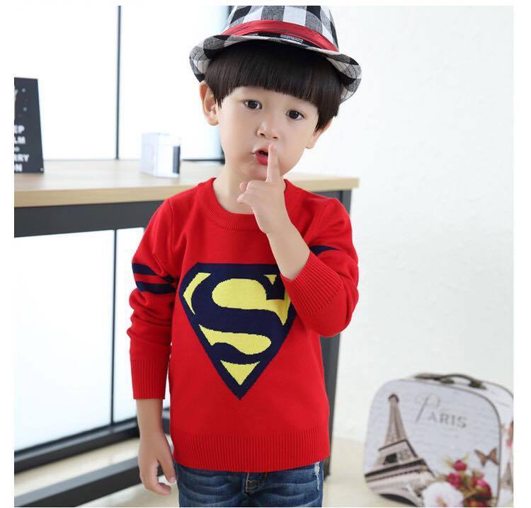 เสื้อกันหนาว : เสื้อกันหนาว ไหมพรม ซุปเปอร์แมน