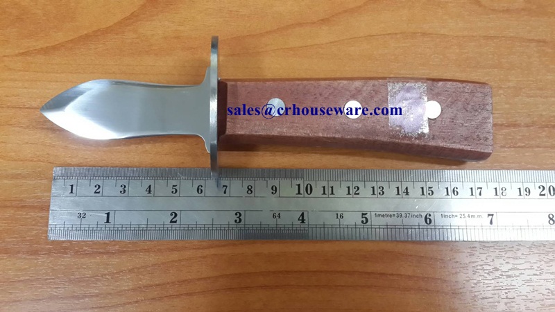 มีดแกะหอย ด้ามไม้ รหัส : 008-LO-17 Oyster knife wooden handle Code : 008-LO-17