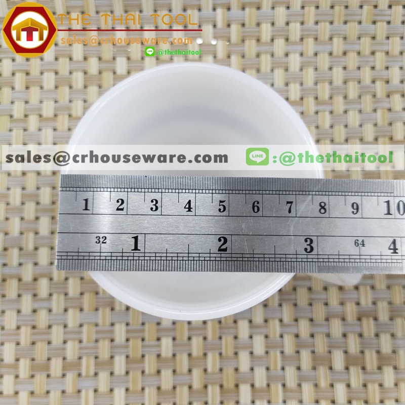 ถ้วยกาแฟพร้อมจานรอง เนื้อมุก ลายมุก (ไม่เขียนขอบทอง)