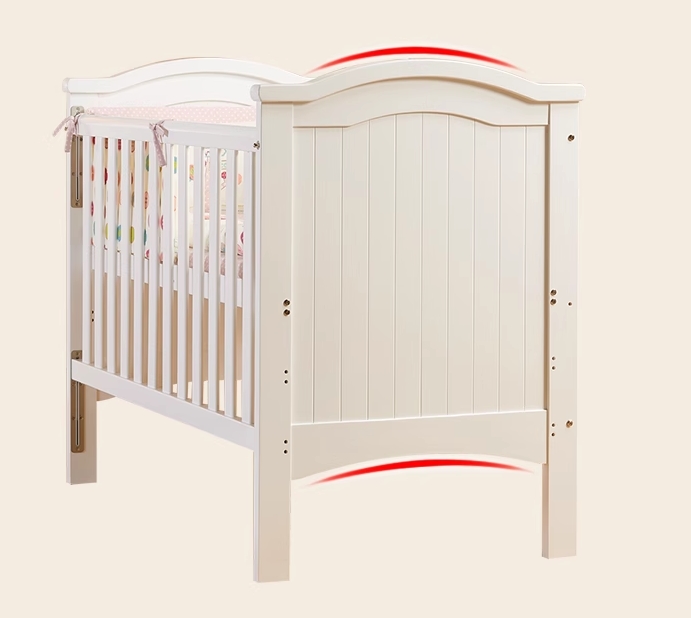 TP21057 (WD23) เตียงไม้สีขาว white premium European design แบบสไลด์ข้าง