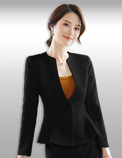 เสื้อสูทผู้หญิงสีดำสไตล์เรียบหรู มี 7 ไซส รหัส2255