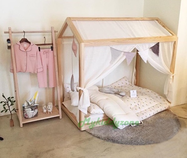 TP21031(WHK1) เตียงนอนไม้ โครงบ้าน