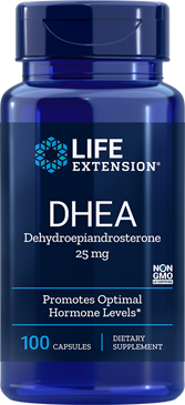 (Pre order) Life Extension, DHEA, 25 mg, 100 Capsules ปรับสมดุลฮอร์โมน และช่วยชะลอวัย ต้านการชรา