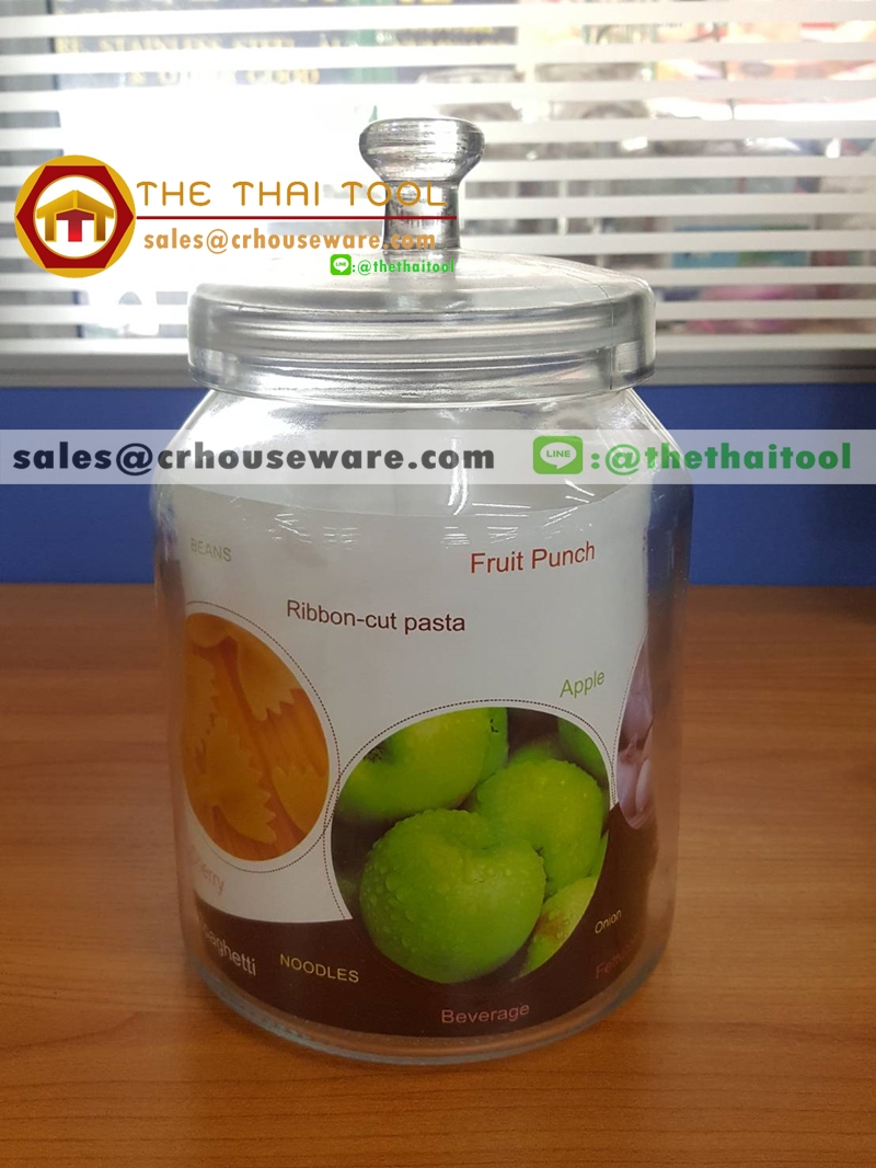 โหลแก้ว พร้อมฝาปิด ขนาด 3 ลิตร 005-US-CY-3011,โหลแก้ว,ขวดโหล,โหลใส่ขนม,โหลใส่คุกกี้