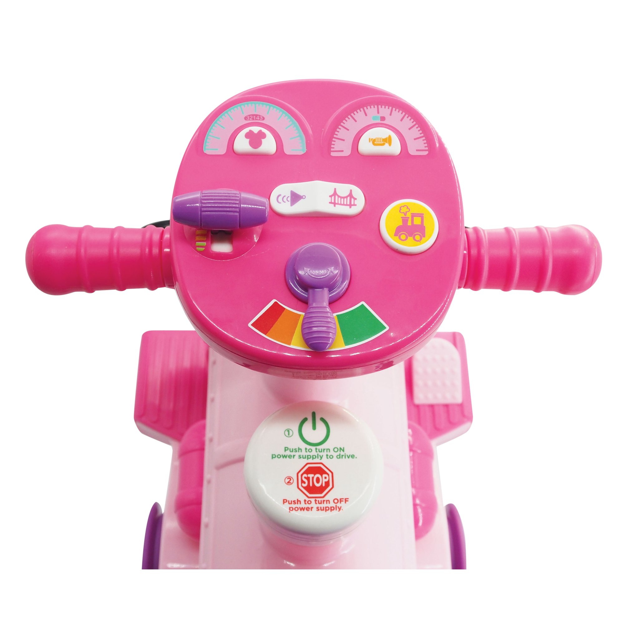 รถไฟแบตเตอรี่พร้อมราง Disney Minnie Mouse 6-Volt Powered Train with Tracks and Caboose